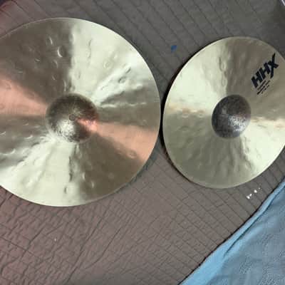 Sabian HHX complex MEDIUM HI HAT cymbals pair excellent image 5