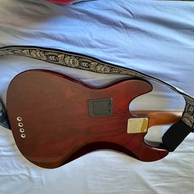 Sire Marcus Miller P8 Swamp Ash P/J 4-String Bass, Tobacco Sunburst, Roasted Maple Fretboard image 6
