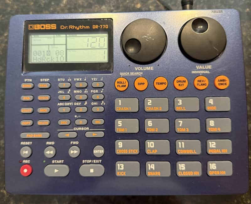 Boss Dr. Rhythm DR-770 w/ Original Power Supply and New Battery - Very Good Condition! image 1