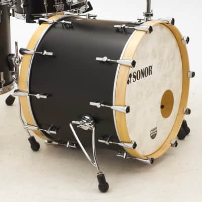 Sonor SQ1 4-pc Shell Pack in GT Black, 12/16/22/14 (322 Set NM-MH GTB plus 1465 SDW Snare) image 7