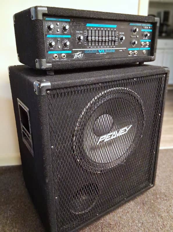 Peavey MARK VI BASS AMP HEAD AND 115 BX CABINET COMBO Mid 90's - Black carpeting image 1