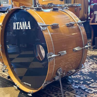 VINTAGE 1980's Tama Superstar Double Bass Drum Set in Natural Gloss - 14x24, 14x24, 8x12, 9x13, 10x14, 12x15, 16x16, 16x18 image 18