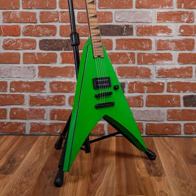 Jackson USA Custom Shop One Off King V Slab Top Kawasabi Green Nitro Studio Relic with Rear Black Pin Stripes 2025 w/OHSC image 3