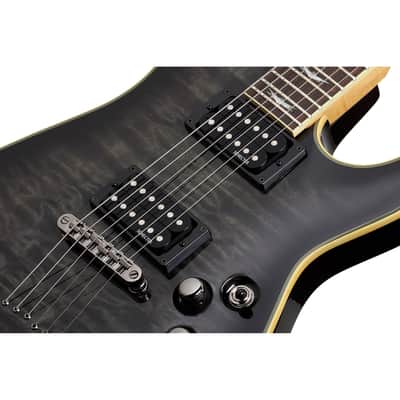 Schecter Omen Extreme-6 Guitar - See-Thru Black image 5