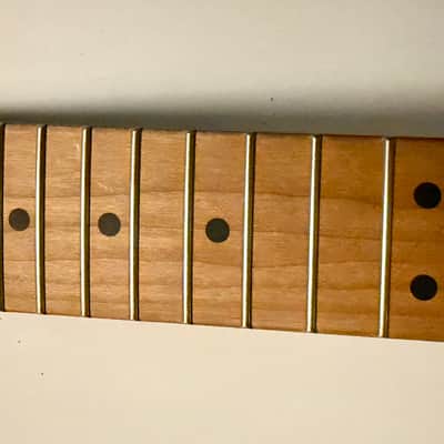 (with Kluson tuners) USA Warmoth Telecaster neck in Roasted Maple image 4