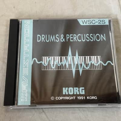 KORG WSC-2S WAVESTATION DRUMS & PERCASSION DATA CARD w/ case image 1
