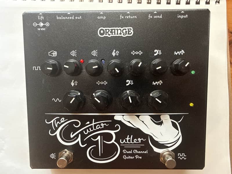 Orange Guitar Butler Dual Channel Guitar Pre 2022 - Present - Black image 1