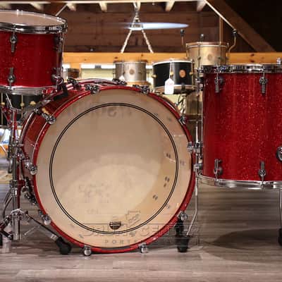 Sonor SQ2 Medium Maple 3pc Drum Set Red Sparkle image 2