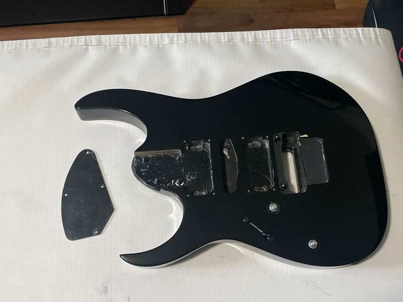 2005 Indonesian Ibanez RG370DXL Left Handed Black Guitar Body image 1