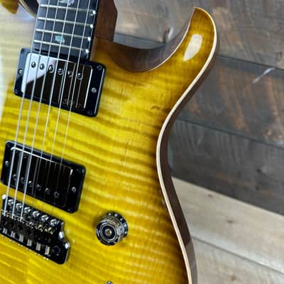 PRS Wood Library Custom 24 Semi-Hollow Flame Maple 10 Top Korina Body/Neck Ebony FB - Livingston Lemondrop 394891 image 2