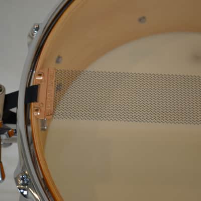 Montineri 14x6" Maple Snare Drum - Birdseye Maple Amber Lacquer image 10