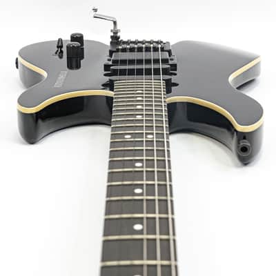 1989 Steinberger GM4TA Flagship Guitar — Newburgh, NY — Black w/ White Binding image 11