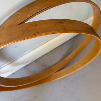 Vintage Ludwig 20” Natural Maple Bass Drum Hoops image 7