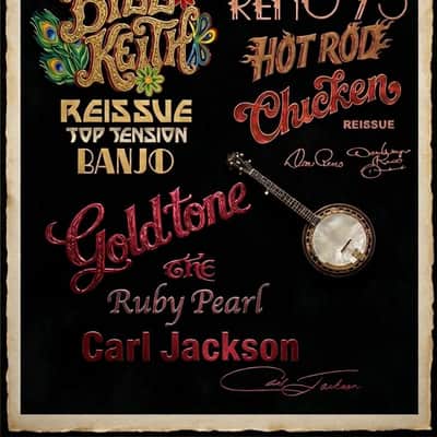 Gold Tone OB-3CJ Carl Jackson Ruby Pearl Signature Mastertone Banjo - Pre-Order image 14