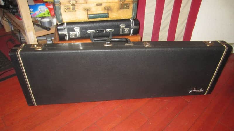 1971 Fender Jazz Bass / P-Bass Case Black w/ Orange Interior