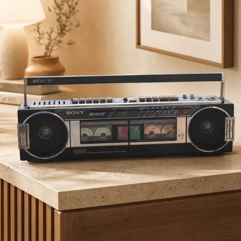 Sony CFS-W 90 Rare Vintage Cassette Boombox Getto blaster Working Warranty image 1