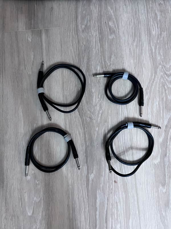 Hosa 1/4" TRS to 1/4" TRS Patch Cable 3' (qty 4) image 1