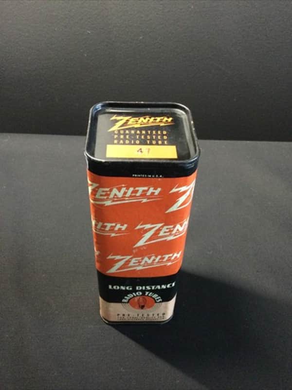 NOS NIB ZENITH # 47 Power Amplifier VACUUM TUBE Tin Can Box SEALED! #1.1005 image 1