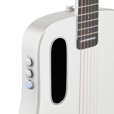 Refurbished LAVA ME AIR Portable Carbon Fiber Electric-Acoustic Guitar. Travel Guitar for Beginners with Onboard Effects and Magnetic Pickup. Silver image 4
