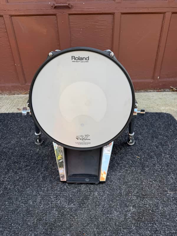 Roland KD-140 V-Kick 14" Bass Drum Trigger Pad 2010s - Black Chrome image 1