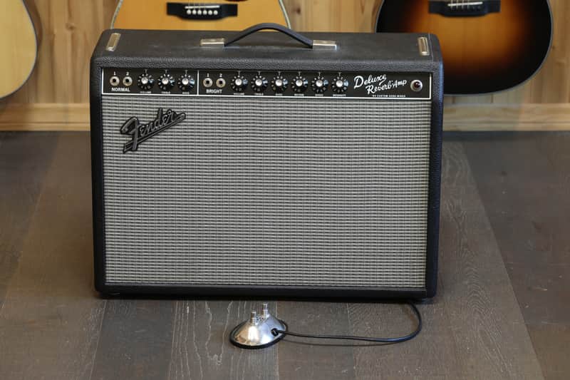 Fender Deluxe Reverb Amp '64 Custom Hand-Wired Black Tolex + Cover & Footswitch image 1