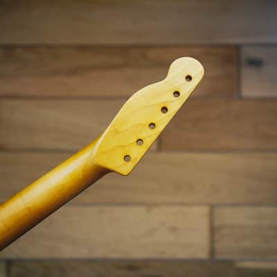 Telecaster Neck – Vintage Maple & Rosewood | 21 Frets | Nitro Satin Finish | Bone Nut image 3