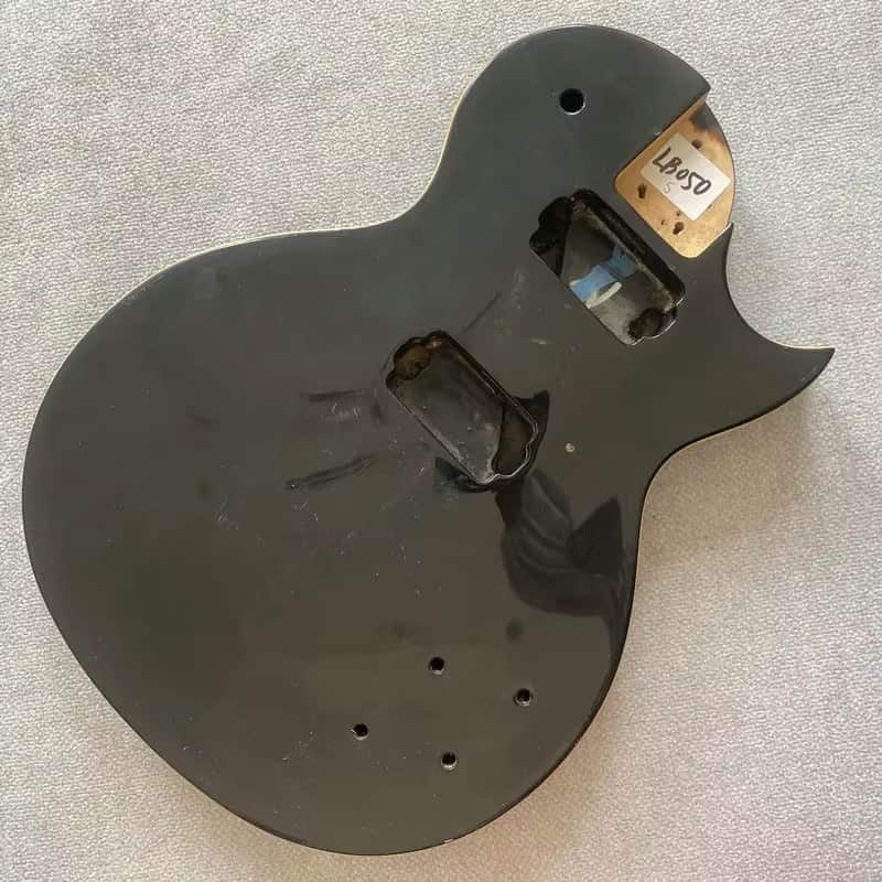 Black Single Cut Guitar Basswood Body DIY Project image 1