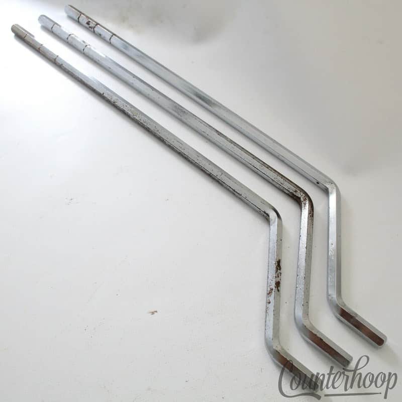 Rogers 3x Floor Tom Drum Hex Legs Swivomatic Chrome Powertone/Holiday Vintage60s image 1