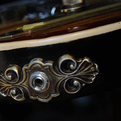 Postal Handmade Dixie Flyer Bass P&J Lipstick Sunburst F Hole Gold Grover Tuners image 14