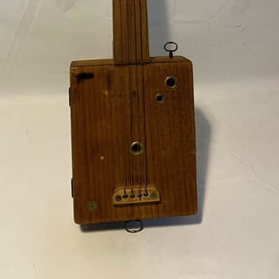 Custom 4-String Cigar Box Guitar – Antique Pre-WWII Mahogany Box – As Found image 1