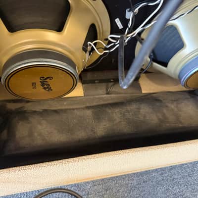 Fender Vibro-King 60-Watt 3x10" Guitar Combo Amp- USA-2001 - Blonde w/Supro BD10 speakers image 17