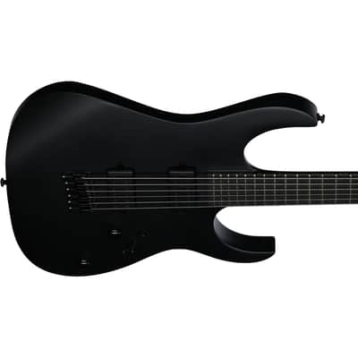 Ibanez RGRTBB21 Iron Label Baritone Guitar w/ Dimarzio Pickups - BLack Flat image 5