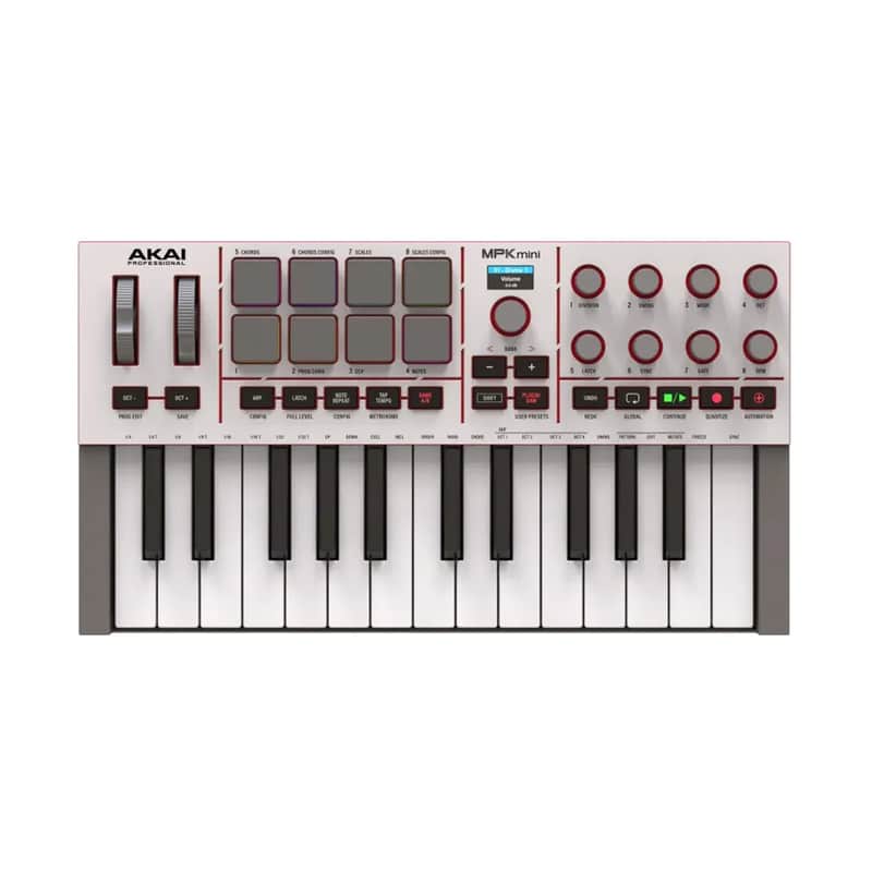 Akai Professional MPK Mini MK4 Portable USB Keyboard - White image 1