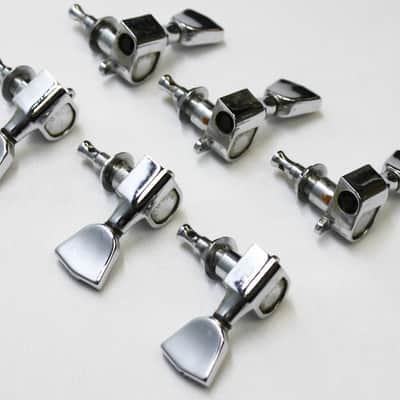 Schaller 3x3 Tuners Set 70s - Chrome **From a 1977 Gibson Les Paul Deluxe Pro** image 5