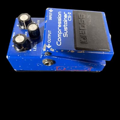 Boss CS-2 Compression Sustainer (Black Label) 1981 - 1989 - Blue X9235 image 4