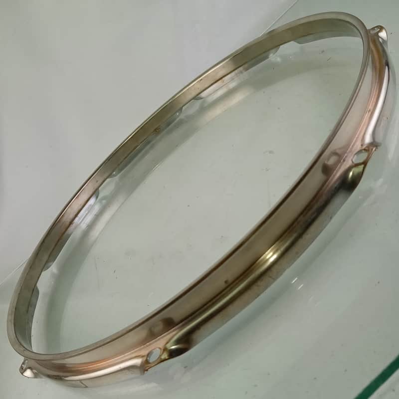 Ludwig 14"BRASS 8Lug Triple-Flange Snare/Floor Tom Drum Rim/Hoop Vintage 60s COB image 1