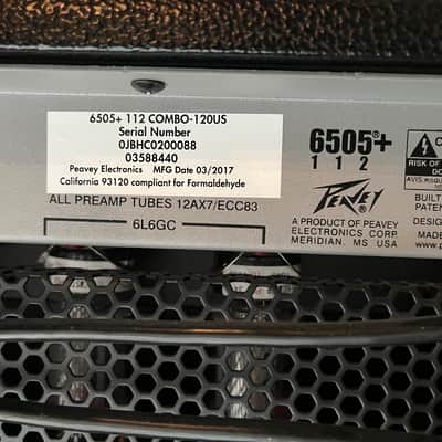 Peavey 6505+ 60-Watt 1x12" Guitar Combo  - Black image 4