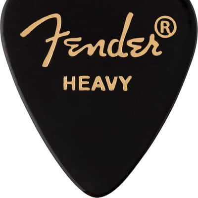 Fender 351 Premium Celluloid Guitar Picks - HEAVY, BLACK - 12-Pack (1 Dozen) image 1