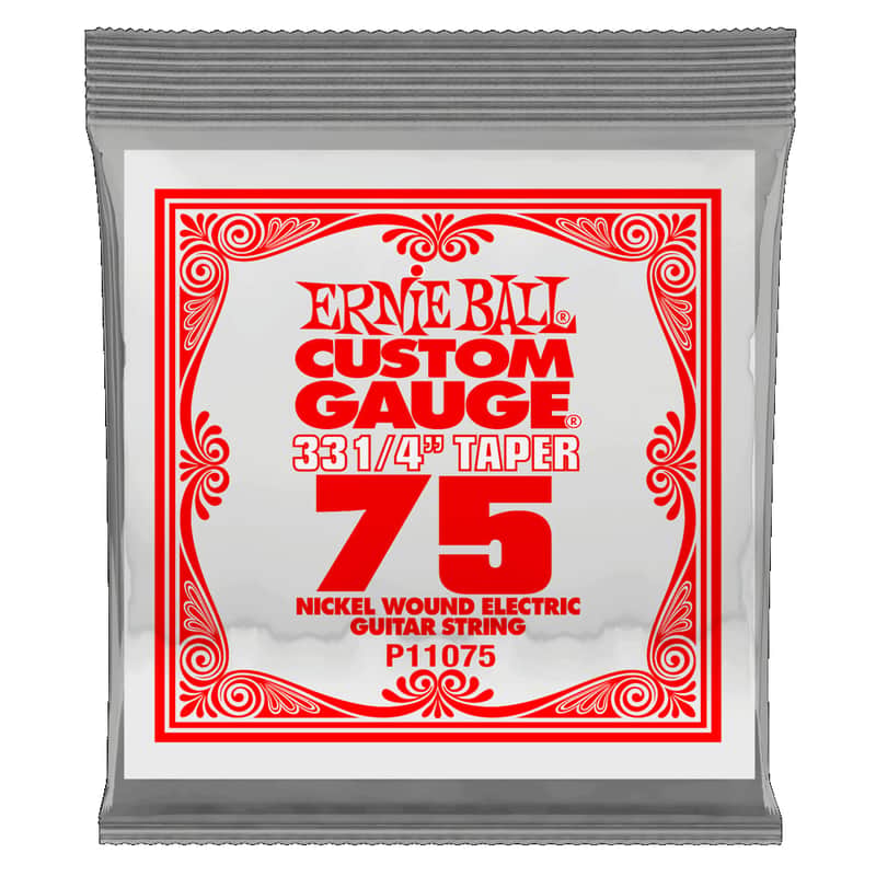 Ernie Ball .075 Extra Long Nickel Wound Electric Guitar Strings 3 Pack image 1