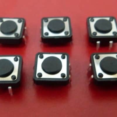 Korg Mono/Poly, Polysix,Trident, BPX-3... brand new panel push switches set of 6