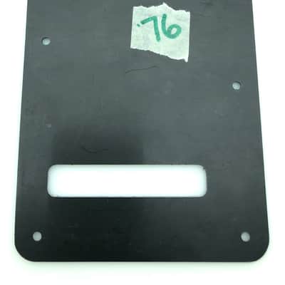 Stratocaster Style NOS 3-Ply Modern Style Back Plate Tremolo Cover Black image 3
