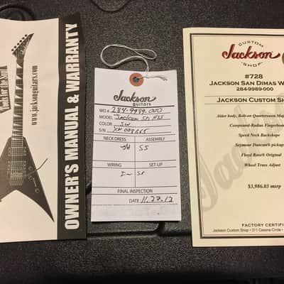 Jackson Custom Shop San Dimas - NAMM Showpiece 2013 Snow White image 4