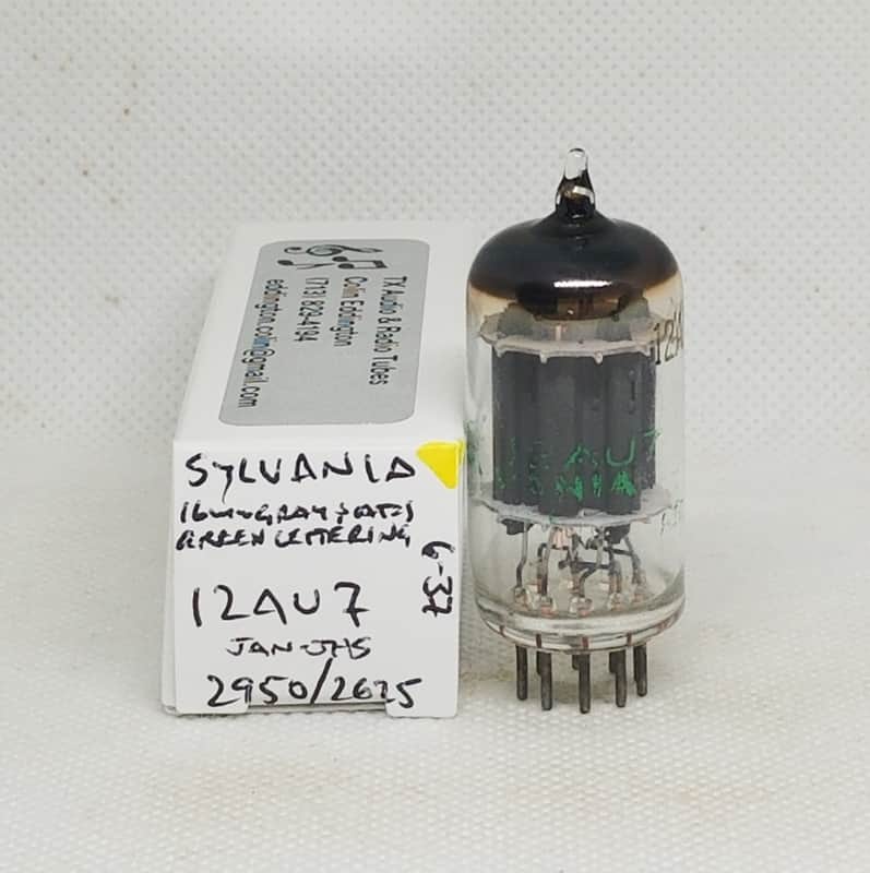Sylvania JAN 12AU7 Gray Plate Balanced Single NOS 12AU7A ECC82 image 1