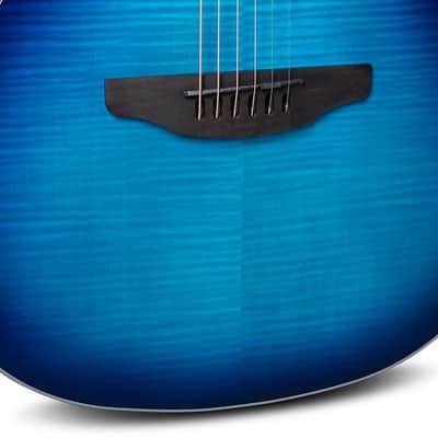Ovation CS24P-BLFL Celebrity Traditional Plus Mid-depth Lyrachord Body Nato Neck 6-String Acoustic-Electric Guitar w/Gig Bag image 7