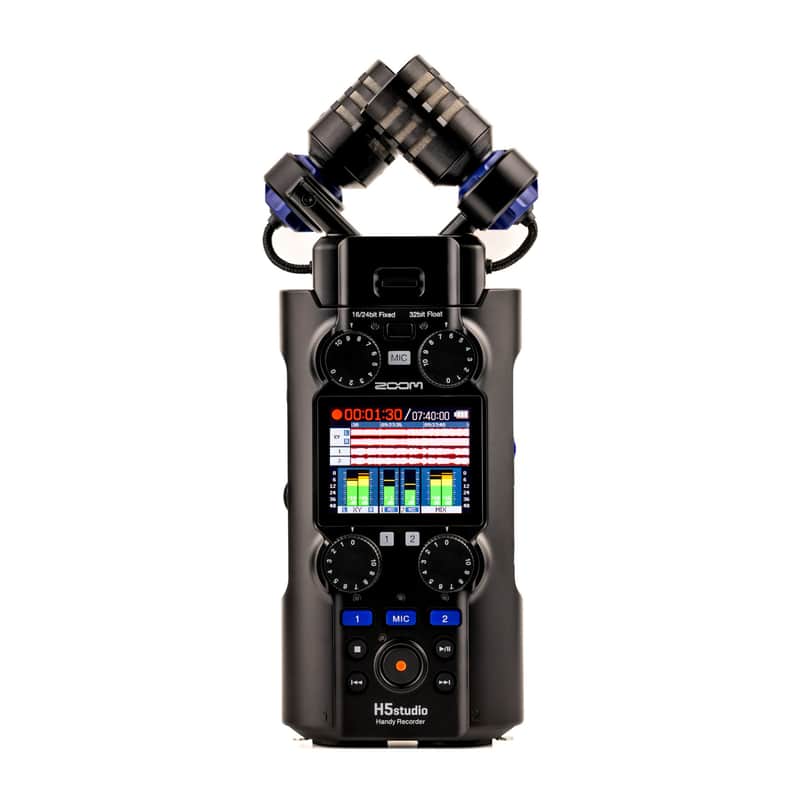 Zoom H5studio 6-Track Handy Recorder with Dual AD Converters, 32-Bit Float Recording, and Color LCD Display (Black) image 1