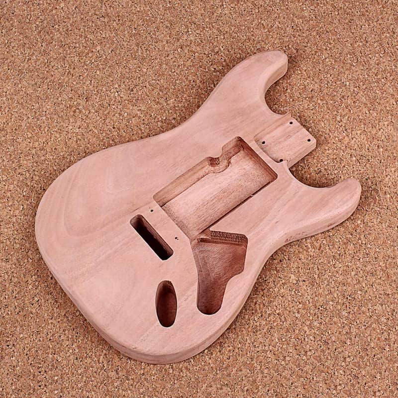 Unfinished Electric Guitar Body for Fender Stratocaster ST Guitar DIY Accessory Red Walnut Wood image 1
