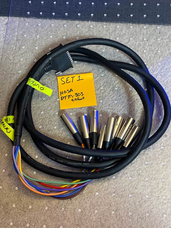 Hosa DTM803 DTM-803 DB25 to XLR Male - 3 Meter - Set 1 - (Combined shipping for 2 or more) image 1