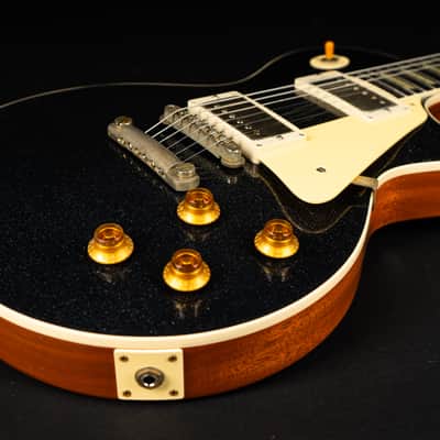 Gibson 1957 Les Paul Standard Murphy Lab Light Aged - Black Sparkle Top / Natural Back image 8