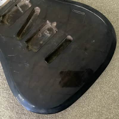 Black Basswood HSH 7 String Guitar Body image 11