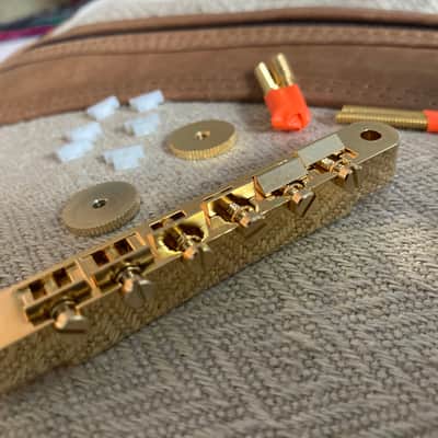 Gibson PBBR-065 Historic Non-Wire ABR-1 Tune-O-Matic Bridge and Aluminum stop bar Tailpiece Gold -Combo image 14